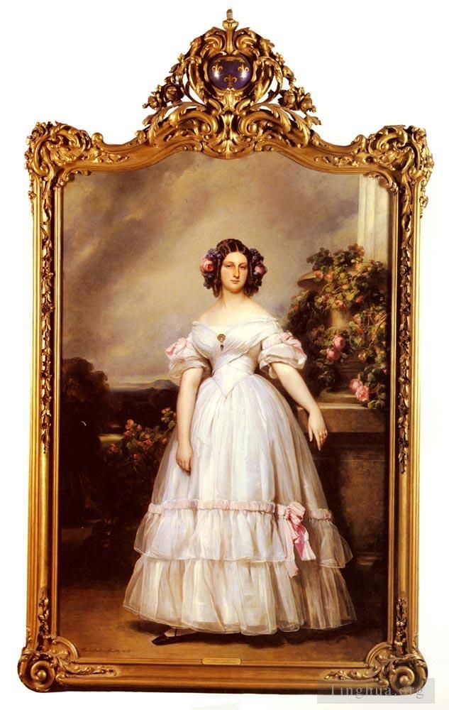 弗朗兹·泽维尔·温特哈尔特 的油画作品 -  《殿下的全身肖像》
