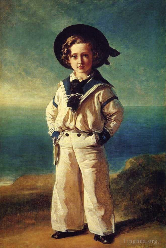 弗朗兹·泽维尔·温特哈尔特 的油画作品 -  《阿尔伯特·爱德华·威尔士亲王》