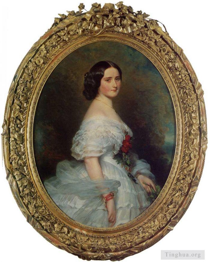 弗朗兹·泽维尔·温特哈尔特 的油画作品 -  《安娜·多尔弗斯·布尔戈男爵》