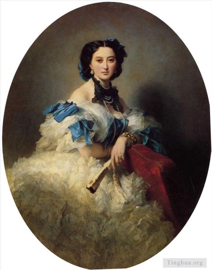 弗朗兹·泽维尔·温特哈尔特 的油画作品 -  《瓦尔瓦拉·阿列克谢耶夫娜·穆西娜·普希金娜伯爵夫人》