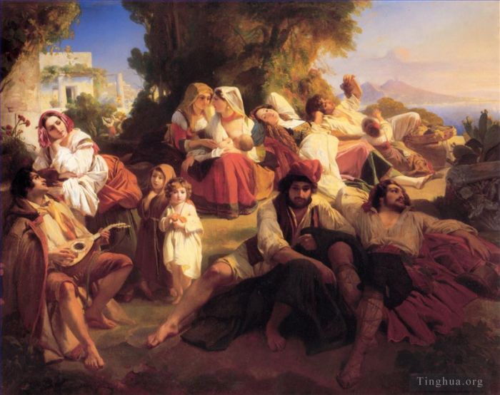 弗朗兹·泽维尔·温特哈尔特 的油画作品 -  《甜蜜的时光》