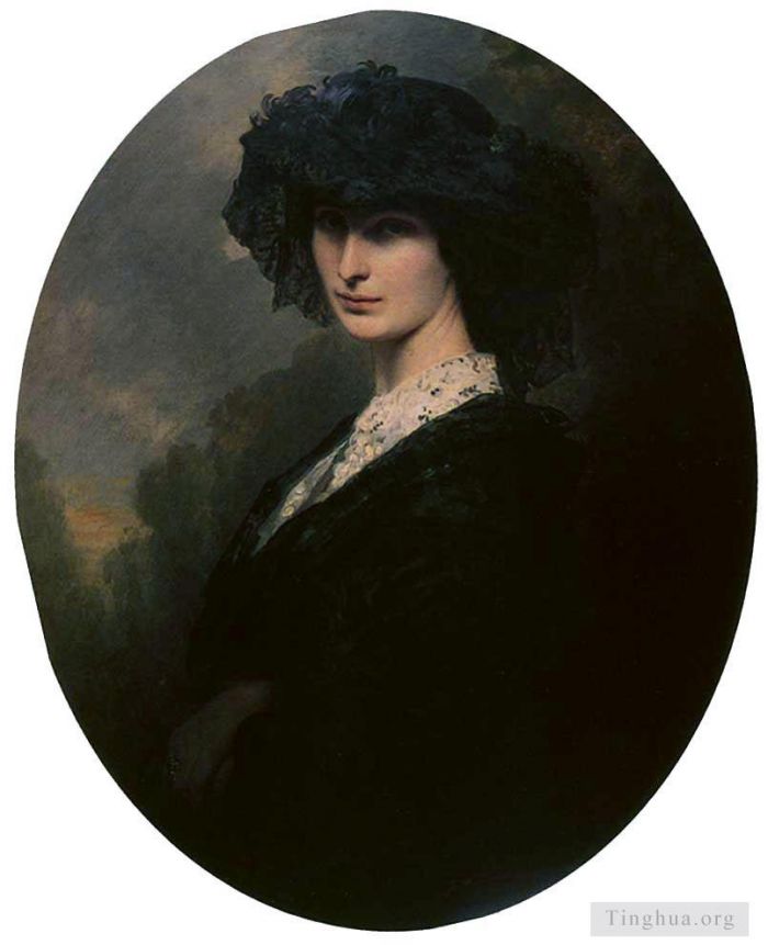 弗朗兹·泽维尔·温特哈尔特 的油画作品 -  《雅德维加·波托卡,布兰尼卡伯爵夫人》