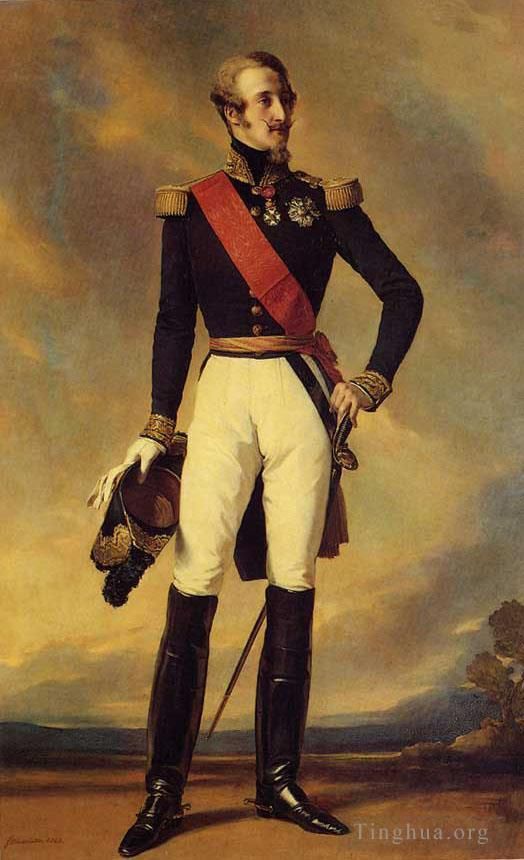 弗朗兹·泽维尔·温特哈尔特 的油画作品 -  《路易·查尔斯·菲利普·拉斐尔·多尔良·内穆尔公爵》