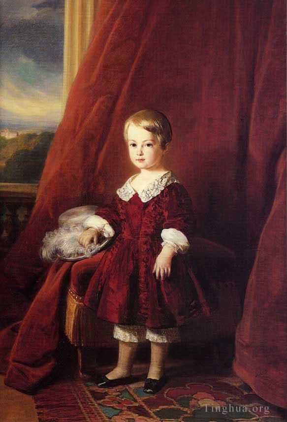 弗朗兹·泽维尔·温特哈尔特 的油画作品 -  《路易·菲利普·玛丽·费丁和加斯顿》