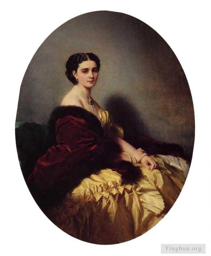 弗朗兹·泽维尔·温特哈尔特 的油画作品 -  《索菲亚·彼得罗芙娜·纳雷什基娜夫人》