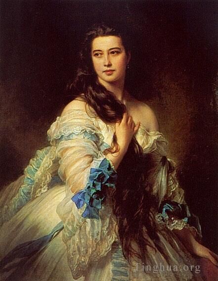 弗朗兹·泽维尔·温特哈尔特 的油画作品 -  《里姆斯基·科萨科夫女士》