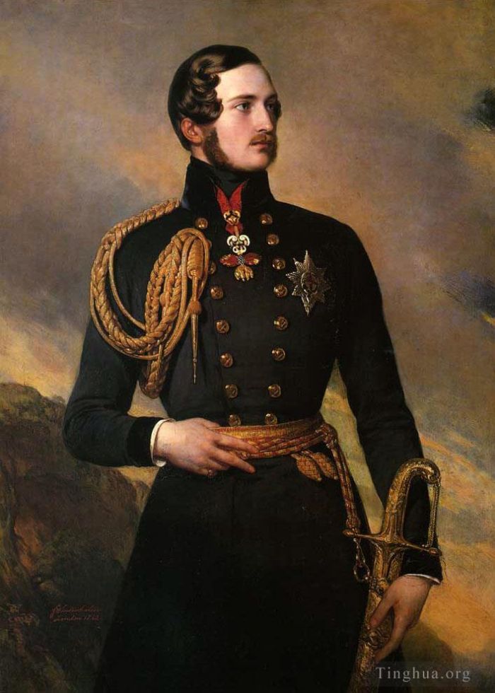 弗朗兹·泽维尔·温特哈尔特 的油画作品 -  《阿尔伯特亲王,1842》