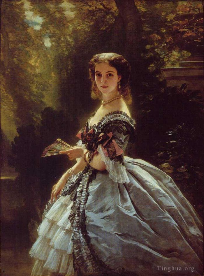 弗朗兹·泽维尔·温特哈尔特 的油画作品 -  《伊丽莎白·埃斯佩罗夫娜·贝洛塞尔斯基公主,特鲁贝茨科伊公主》