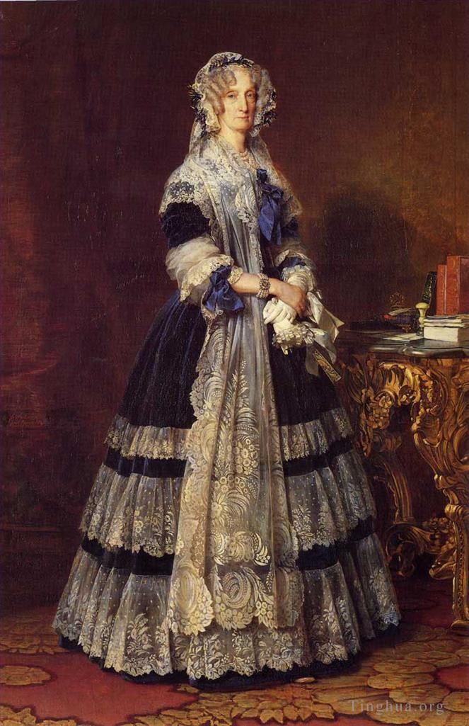弗朗兹·泽维尔·温特哈尔特 的油画作品 -  《玛丽·阿美丽王后》