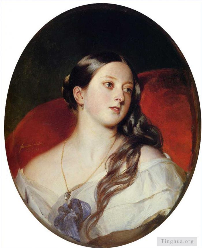 弗朗兹·泽维尔·温特哈尔特 的油画作品 -  《维多利亚女王》