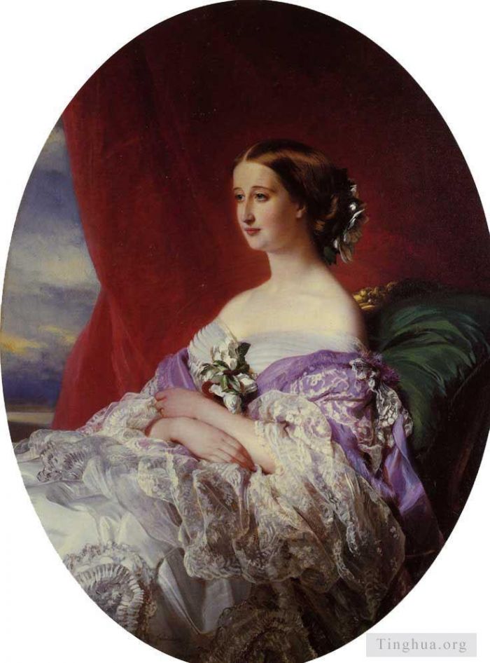 弗朗兹·泽维尔·温特哈尔特 的油画作品 -  《尤金妮皇后》