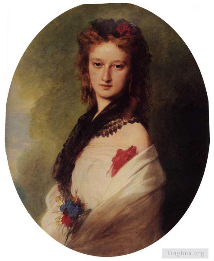 弗朗兹·泽维尔·温特哈尔特 的油画作品 -  《佐菲亚·波托茨卡,扎莫伊斯卡伯爵夫人》