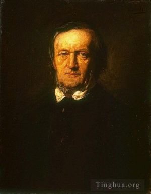 艺术家弗朗茨·冯·伦巴赫作品《理查德·瓦格纳的肖像》