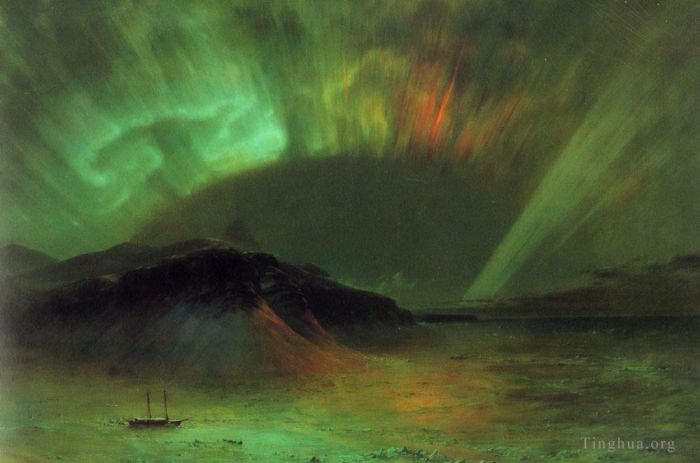 弗雷德里克·爱德温·丘奇 的油画作品 -  《北极光》