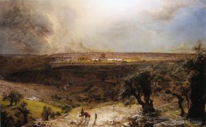 艺术家弗雷德里克·爱德温·丘奇作品《从橄榄山看耶路撒冷》