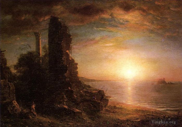 弗雷德里克·爱德温·丘奇 的油画作品 -  《希腊风景》