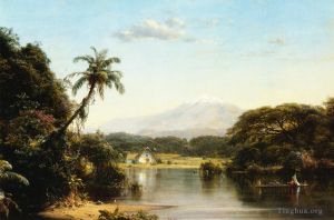 艺术家弗雷德里克·爱德温·丘奇作品《马格达莱纳河上的场景》