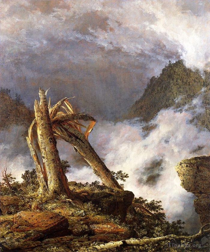 弗雷德里克·爱德温·丘奇 的油画作品 -  《山中的风暴》