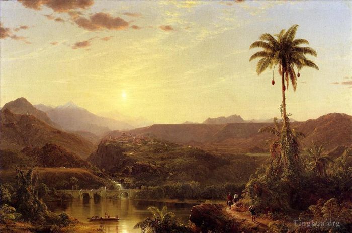 弗雷德里克·爱德温·丘奇 的油画作品 -  《科迪勒拉山脉日出》