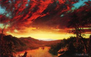 艺术家弗雷德里克·爱德温·丘奇作品《荒野的黄昏》