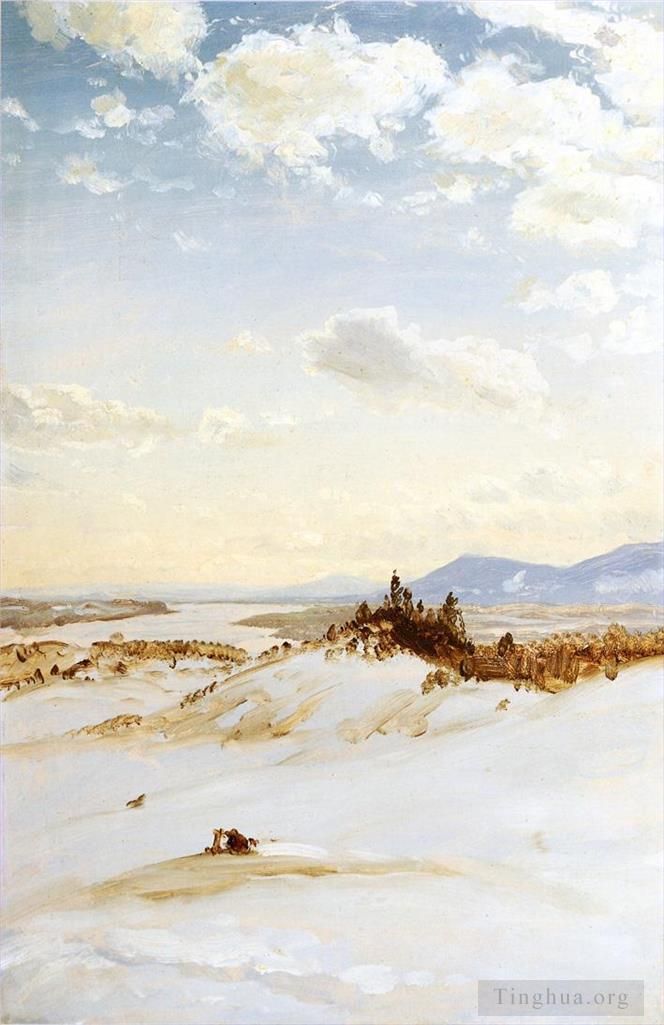 弗雷德里克·爱德温·丘奇 的油画作品 -  《冬季场景奥拉纳》