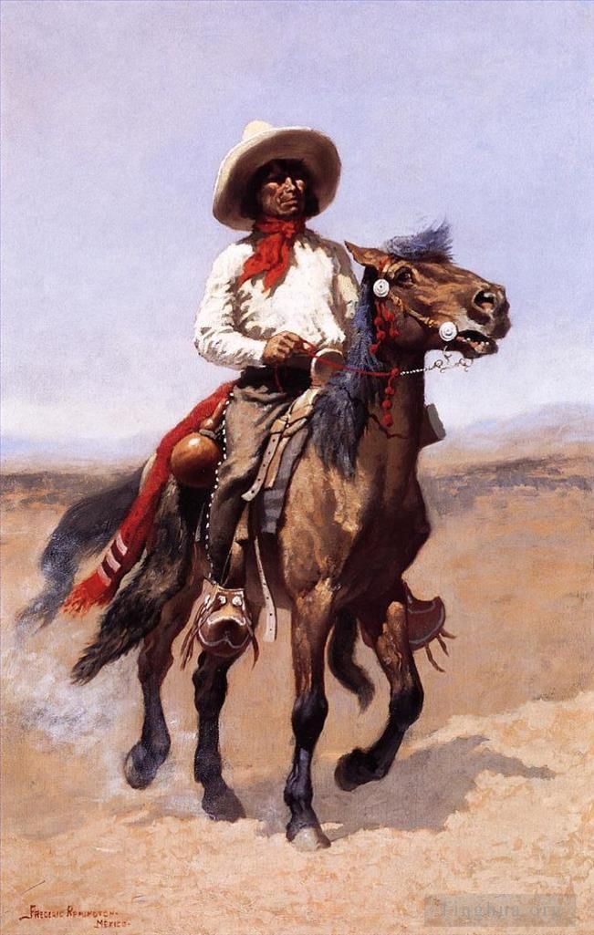 弗雷德里克·雷明顿 的油画作品 -  《军团侦察兵》