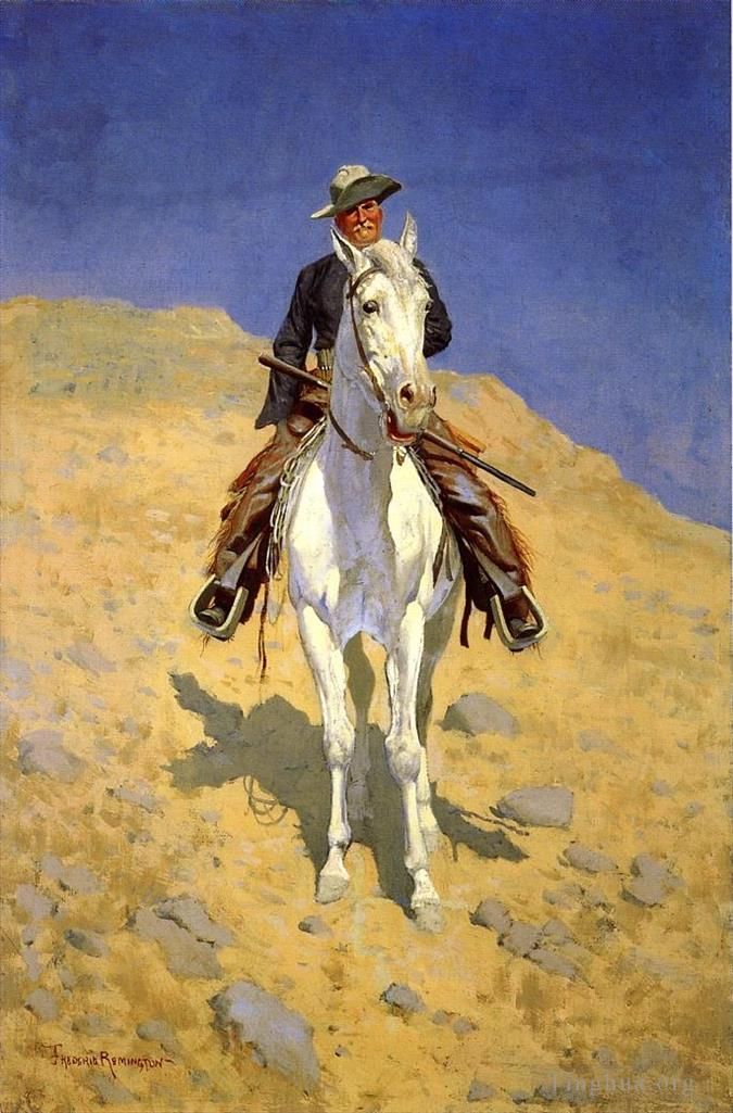 弗雷德里克·雷明顿 的油画作品 -  《马自画像》
