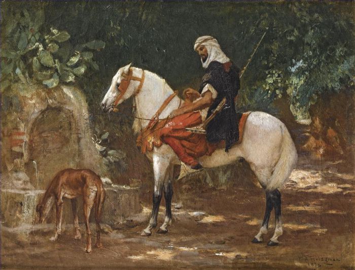 弗雷德里克·亚瑟·布里奇曼 的油画作品 -  《骑兵》