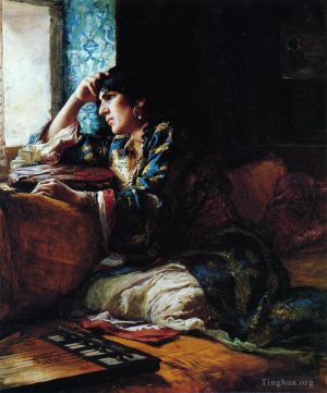 艺术家弗雷德里克·亚瑟·布里奇曼作品《摩洛哥女人艾莎》