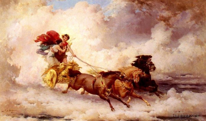 弗雷德里克·亚瑟·布里奇曼 的油画作品 -  《Apollon,Enlevant,昔兰尼》