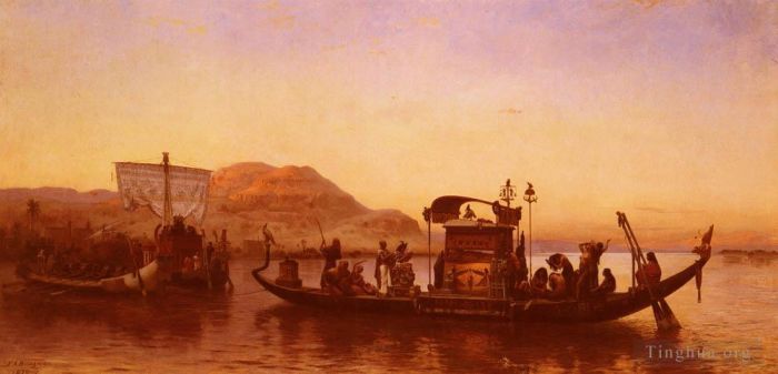 弗雷德里克·亚瑟·布里奇曼 的油画作品 -  《沙丘妈妈葬礼》