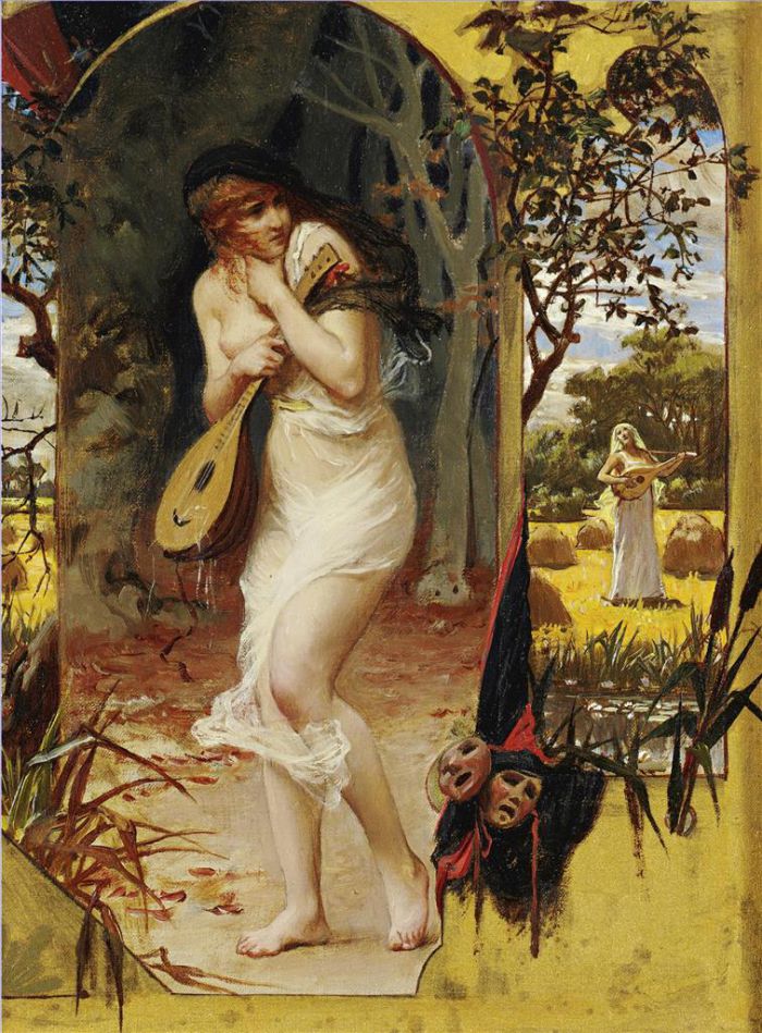 弗雷德里克·亚瑟·布里奇曼 的油画作品 -  《拉西加尔》