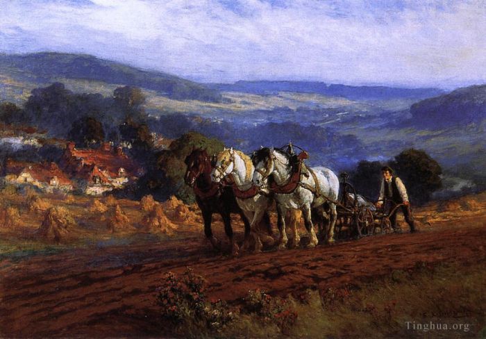 弗雷德里克·亚瑟·布里奇曼 的油画作品 -  《劳动者》