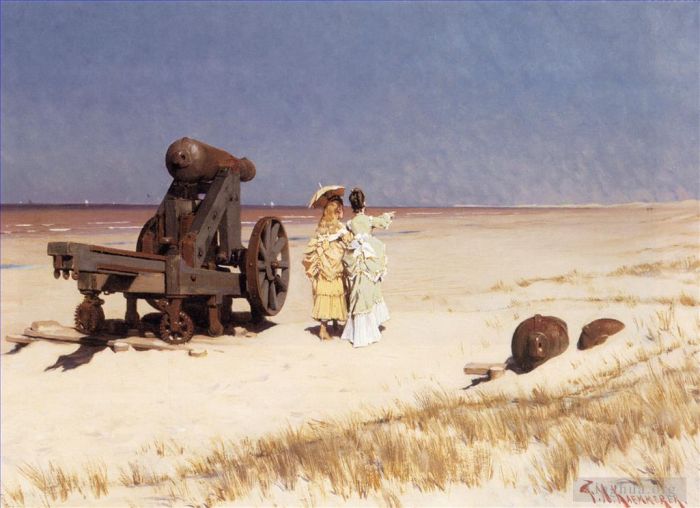 弗雷德里克·亨德里克·开莫若 的油画作品 -  《在海边》