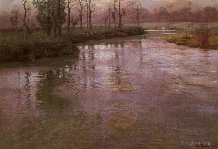 弗里茨·沙搂 的油画作品 -  《法国河畔》