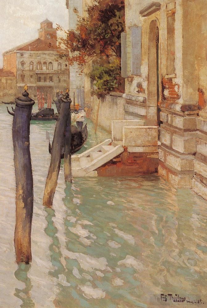 弗里茨·沙搂 的油画作品 -  《威尼斯大运河上》