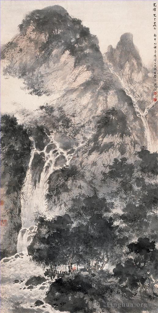 傅抱石 的书法国画作品 -  《山水画》