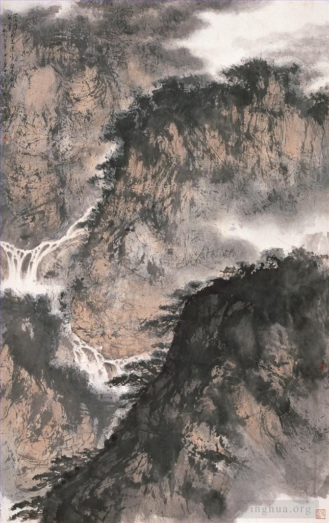 傅抱石 的书法国画作品 -  《山水》