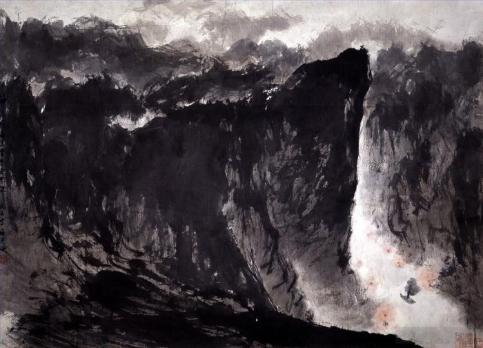 傅抱石 的书法国画作品 -  《西陵峡,1964》