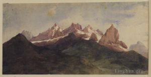 艺术家乔治·弗雷德里克·沃茨作品《高山景观》