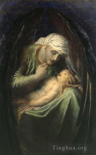 乔治·弗雷德里克·沃茨 的油画作品 -  《死亡加冕无罪》