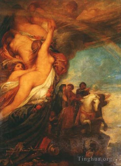 乔治·弗雷德里克·沃茨 的油画作品 -  《生活幻想,1849》