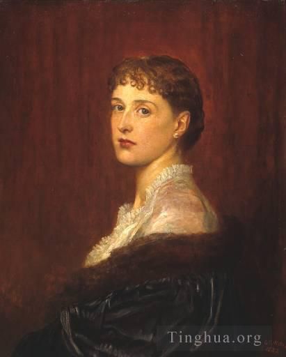 乔治·弗雷德里克·沃茨 的油画作品 -  《亚瑟·沙逊夫人》