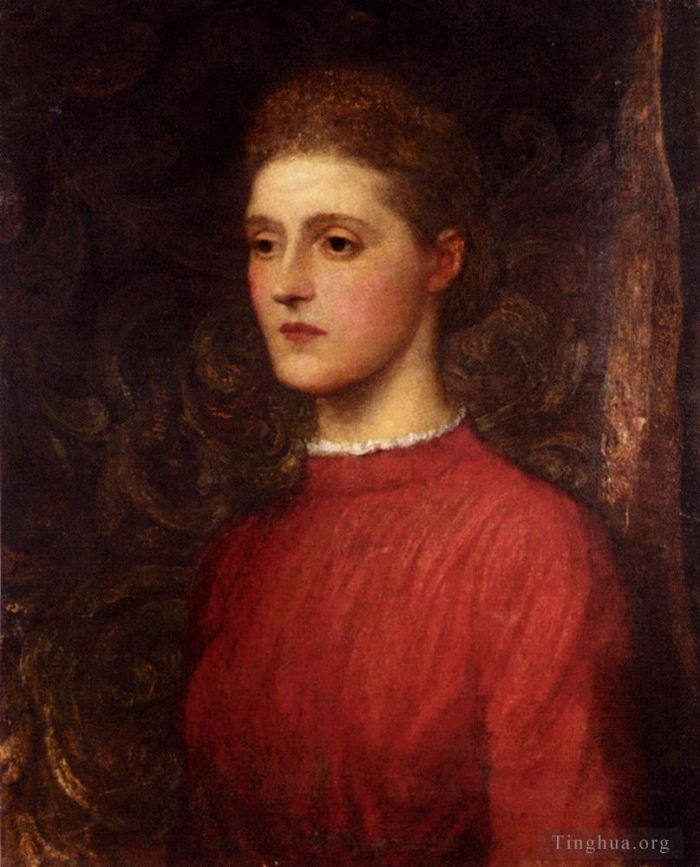 乔治·弗雷德里克·沃茨 的油画作品 -  《一位女士的肖像》