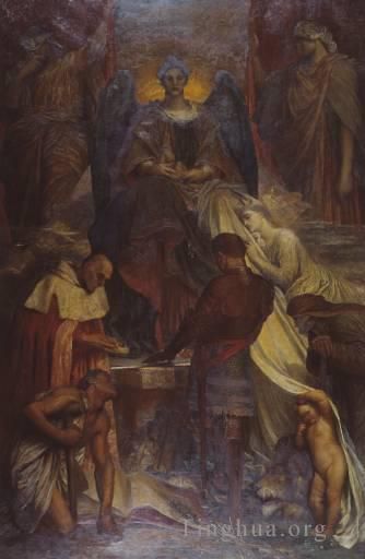 乔治·弗雷德里克·沃茨 的油画作品 -  《死亡法庭》
