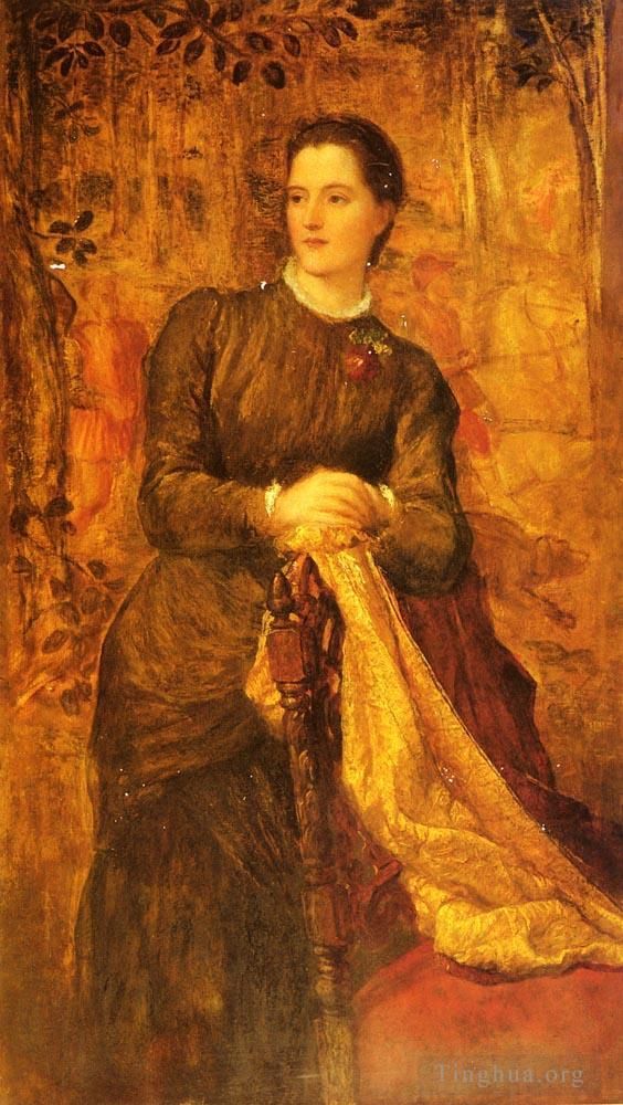 乔治·弗雷德里克·沃茨 的油画作品 -  《玛丽·巴林阁下》