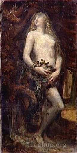 乔治·弗雷德里克·沃茨 的油画作品 -  《夏娃的诱惑》