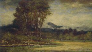 艺术家乔治·英尼斯作品《景观与池塘》
