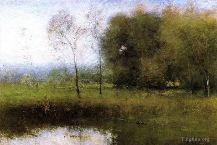 乔治·英尼斯 的油画作品 -  《夏季蒙特克莱尔又名新泽西风景》