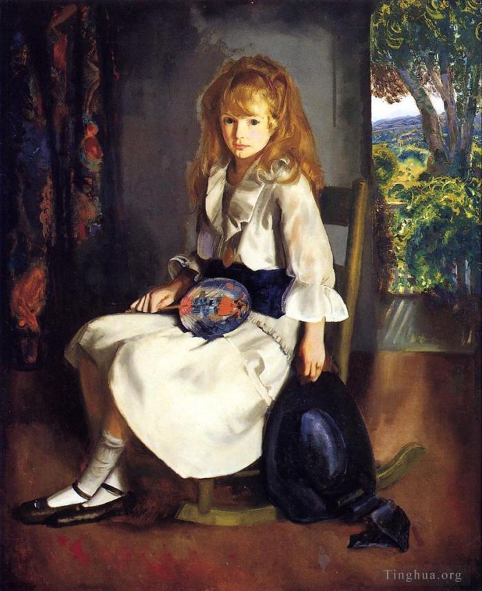 乔治·韦斯利·贝洛斯 的油画作品 -  《白衣安妮》